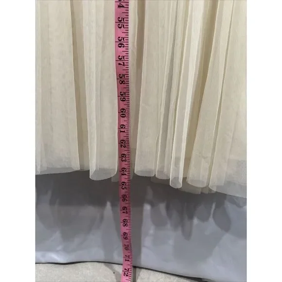 NEW Mac Duggal [‎ 10 ] 35111 Floral Embroidered Blouson Sleeve Gown Ivory Long - Picture 9 of 16